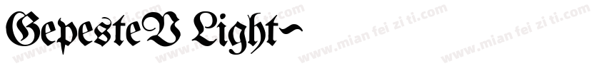GepesteV Light字体转换